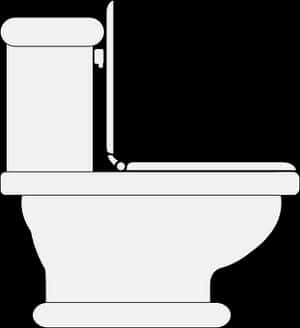 Modern Toilet Icon Silhouette PNG image with transparent background