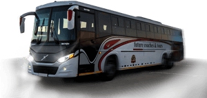 Modern Tour Coach Bus PNG image with transparent background