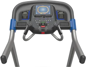 Modern Treadmill Console Design PNG Image