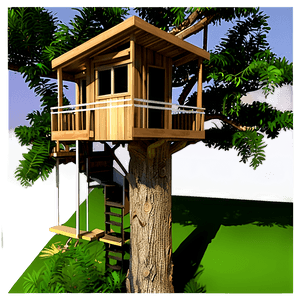 Modern Tree House PNG psi PNG