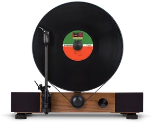 Modern Vinyl Record Player PNG Image