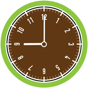 Modern Wall Clock Design PNG Image