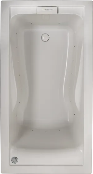 Modern White Bathtub Top View PNG Image