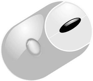 Modern White Computer Mouse PNG