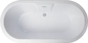 Modern White Freestanding Bathtub PNG Image