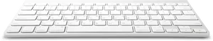 Modern White Keyboard Perspective View PNG Image