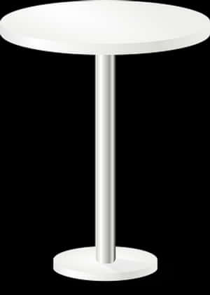 Modern White Round Table PNG image with transparent background