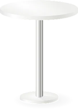 Modern White Round Table PNG Image