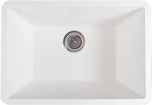 Modern White Square Sink PNG Image