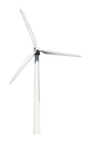 Modern Wind Turbine Against Clear Sky PNG Image