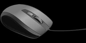 Modern Wired Computer Mouse PNG image with transparent background
