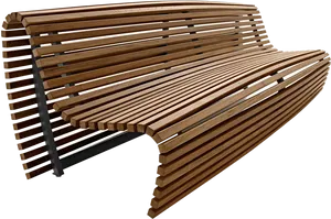 Modern Wooden Bench Design PNG Image