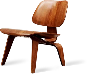 Modern Wooden Chair Design PNG Image