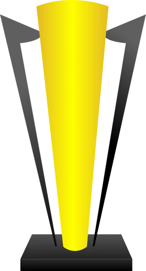 Modern Yellow Trophy Design PNG Image