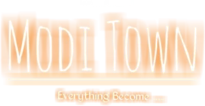 Modi Town Luminous Advertisement PNG Image