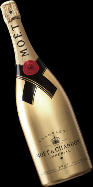 Moet Chandon Imperial Brut Champagne Bottle PNG image with transparent background