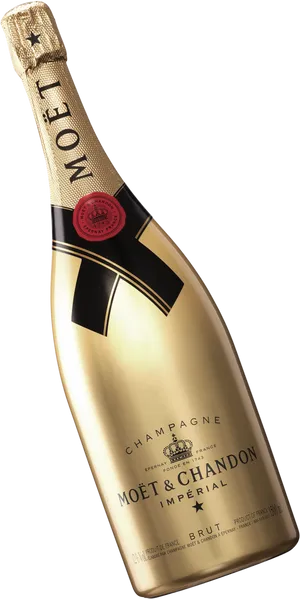 Moet Chandon Imperial Brut Champagne Bottle PNG Image