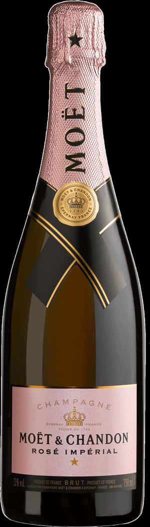 Moet Bottle Png - Moet & Chandon Champagne Imperial Rose, Transparent Png PNG