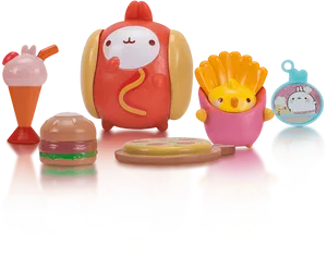 Molang Fast Food Friends PNG Image