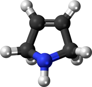 Molecular Structureof Ethylene Amine PNG Image