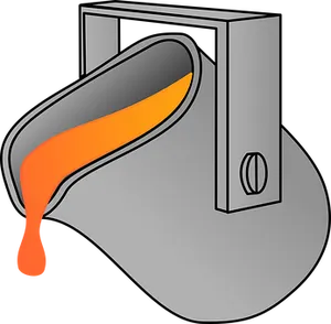 Molten_ Metal_ Pouring_ Vector PNG Image