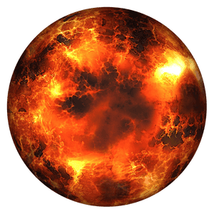 Molten Planet Texture Globe PNG image with transparent background