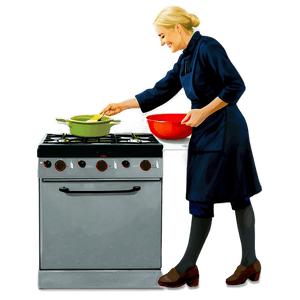 Mom Cooking in Kitchen PNG 29 PNG image with transparent background