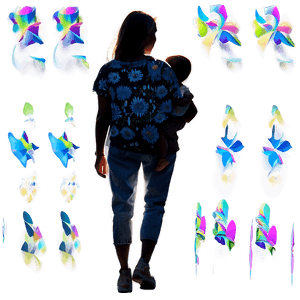 Mom with Baby Silhouette PNG 26 PNG image with transparent background