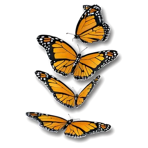 Monarch Butterflies Cluster Png Qxe82 PNG Image