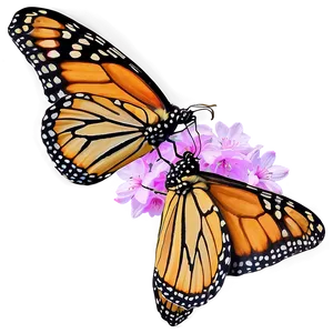 Monarch Butterflies In Spring Png Klf PNG Image