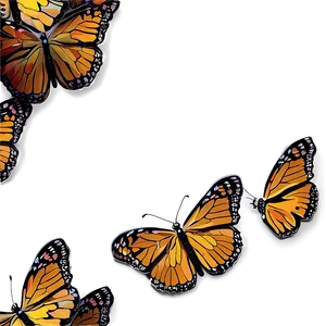 Monarch Butterflies Pattern Png 06252024 PNG Image