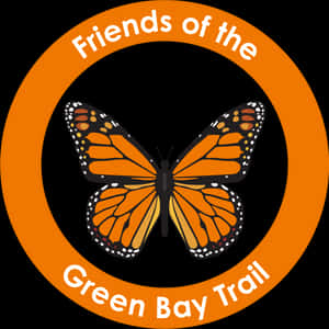 Monarch Butterfly Green Bay Trail Logo PNG