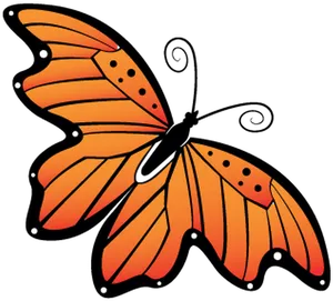 Monarch Butterfly Illustration PNG Image