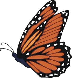 Monarch Butterfly Illustration PNG Image