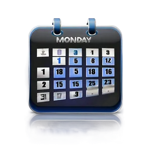 Monday Calendar Icon Png 8 PNG Image