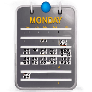 Monday Calendar Icon PNG 90 PNG image with transparent background