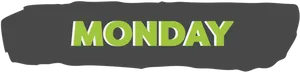 Monday Weekday Graphic PNG Image