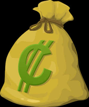 Money Bag Cartoon Illustration PNG image with transparent background