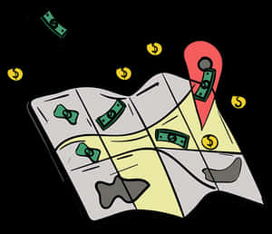 Money Map Location Finance Concept PNG image with transparent background