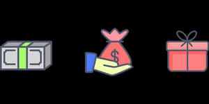 Money Transaction Gift Concept PNG image with transparent background