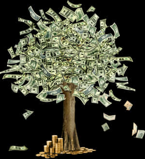 Money Tree Concept Illustration PNG