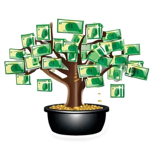 Money Tree Illustration Png Yab PNG Image