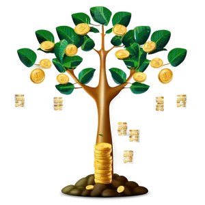 Money Tree With Coins Png Vto69 PNG Image