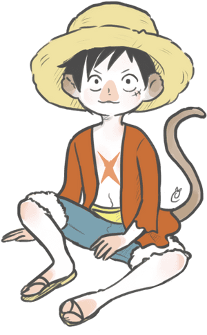 Monkey D - Luffy - Cartoon PNG image with transparent background
