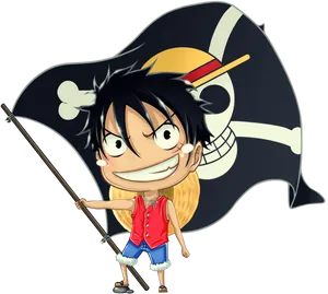 Monkey D Luffy One Piece Flag PNG Image