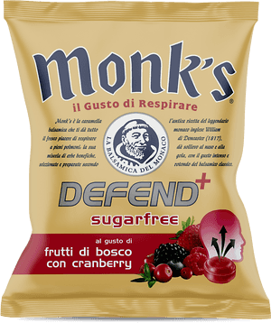 Busta Da 46 G Monk's Defend Frutti Di Bosco Con Cranberry - Monks Caramelle, HD Png Download PNG image with transparent background