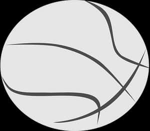 Monochrome Basketball Graphic PNG image with transparent background