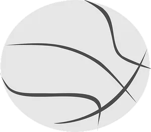 Monochrome Basketball Graphic PNG Image