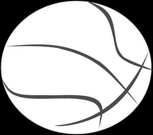 Monochrome Basketball Vector Illustration PNG with transparent background