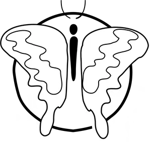 Monochrome Butterfly Illustration.png PNG Image